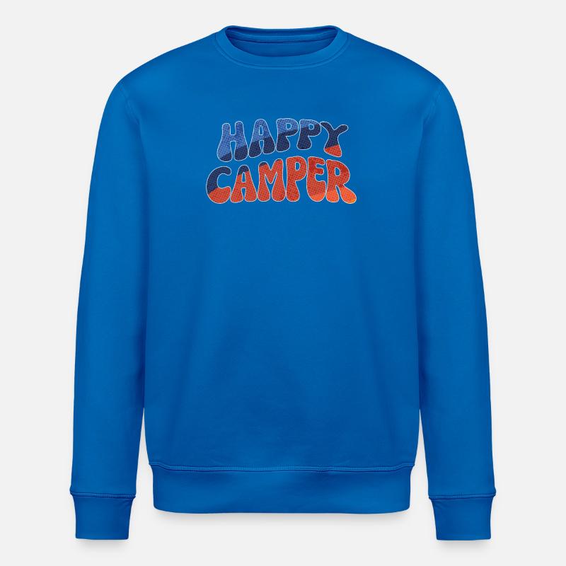 Happy Camper: Bunte Doodle Illustration - Stanley/Stella Unisex Bio-Sweatshirt ROLLER - Königsblau
