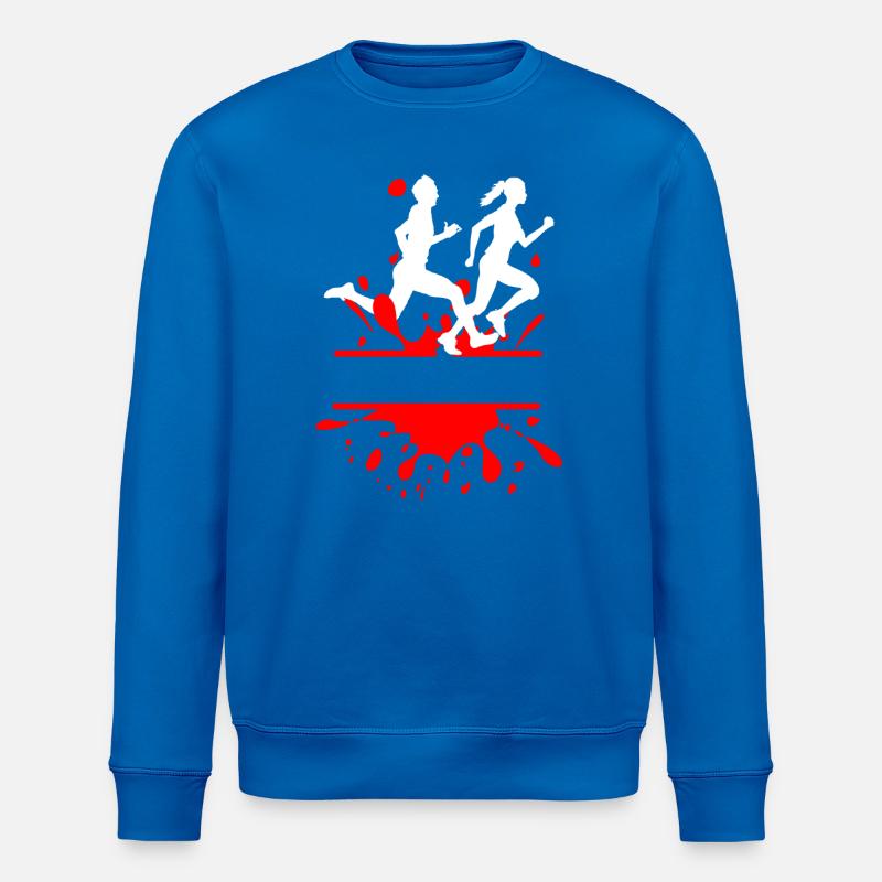 Mud Run Duo – Custom Splash Design - Stanley/Stella ROLLER Unisex Organic Sweatshirt - royal blue