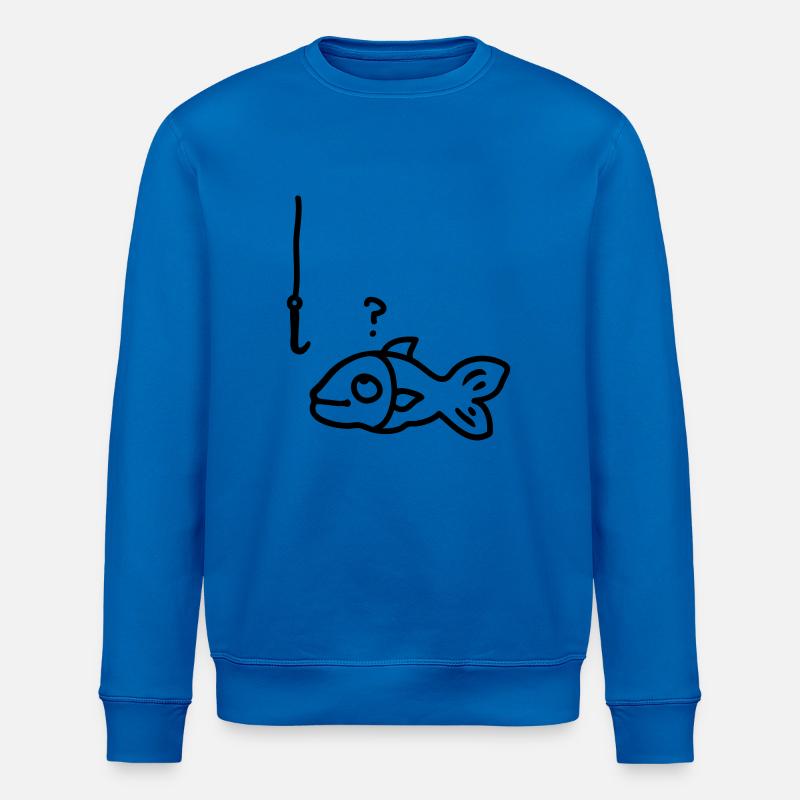 Fish fish hook - line - Stanley/Stella ROLLER Unisex Organic Sweatshirt - royal blue