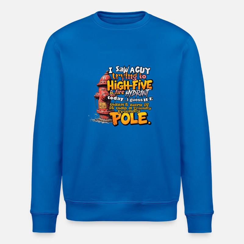 High Five an einem Hydranten - Stanley/Stella Unisex Bio-Sweatshirt ROLLER - Königsblau