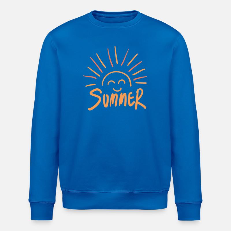 Lebendige Sommer Sonnenstrahlen Illustration - Stanley/Stella Unisex Bio-Sweatshirt ROLLER - Königsblau