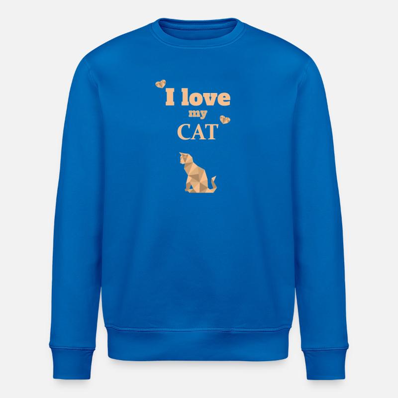 Katze ich liebe mein Haustier - Stanley/Stella Unisex Bio-Sweatshirt ROLLER - Königsblau