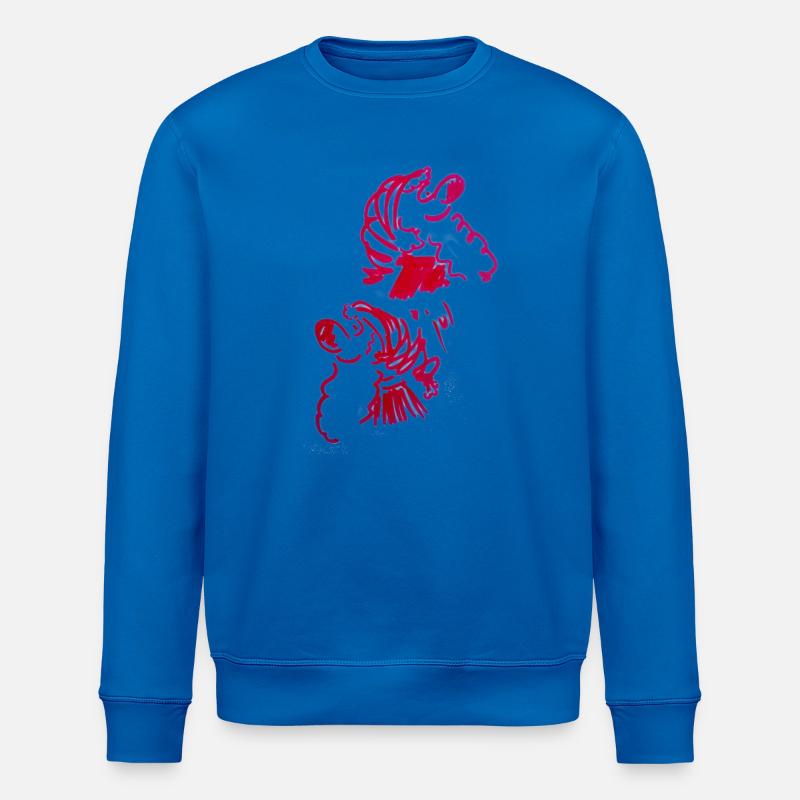 Deux pères Noël dessinés - Sweat bio ROLLER Stanley/Stella Unisexe - bleu roi