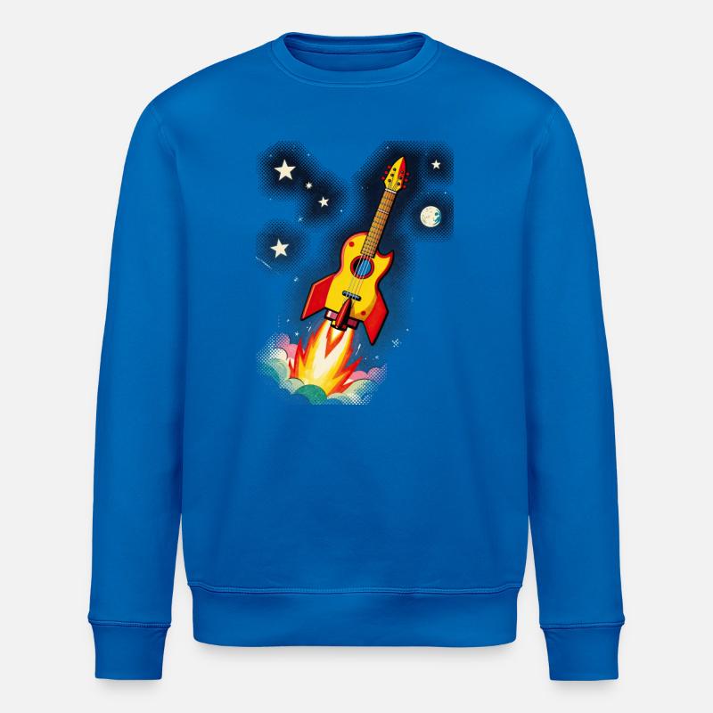 Guitare spatiale - Sweat bio ROLLER Stanley/Stella Unisexe - bleu roi