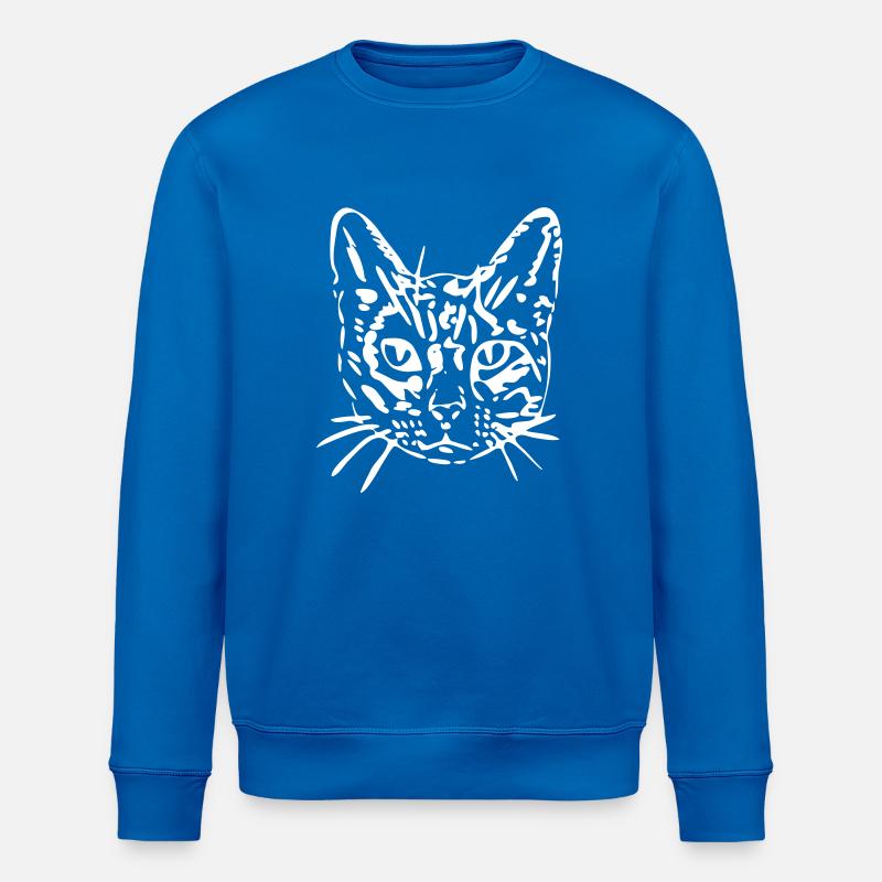 Katze, Mieze, Miezekatze, Geschenk, Geschenkidee - Stanley/Stella Unisex Bio-Sweatshirt ROLLER - Königsblau
