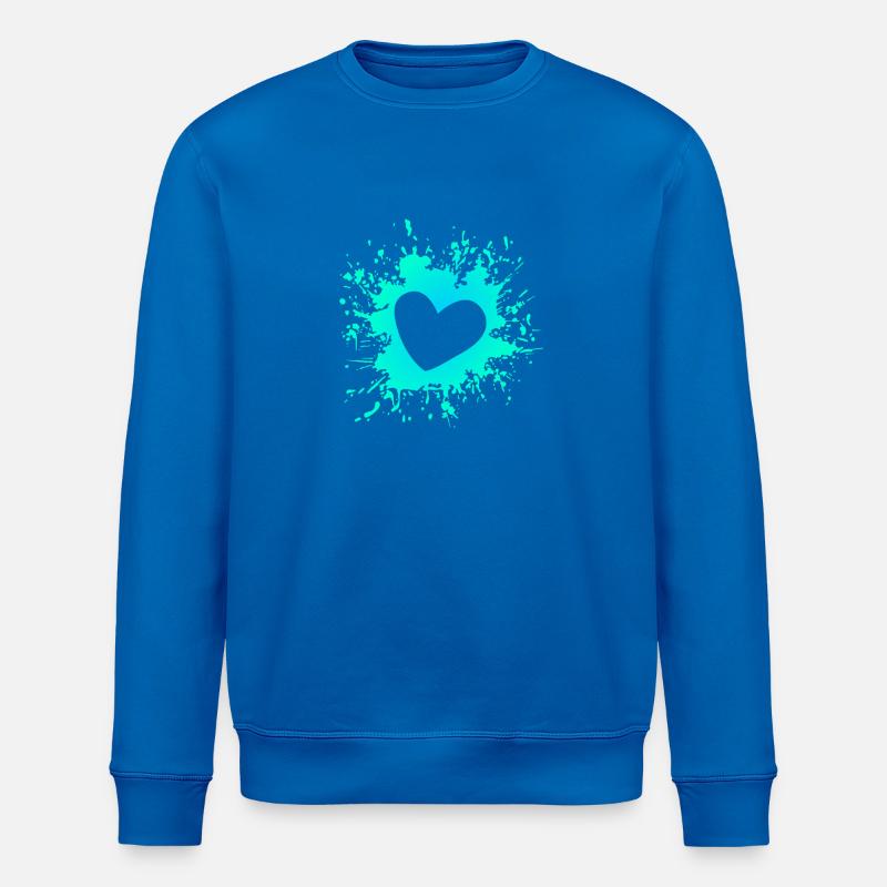 Herz Pinsel - Stanley/Stella Unisex Bio-Sweatshirt ROLLER - Königsblau