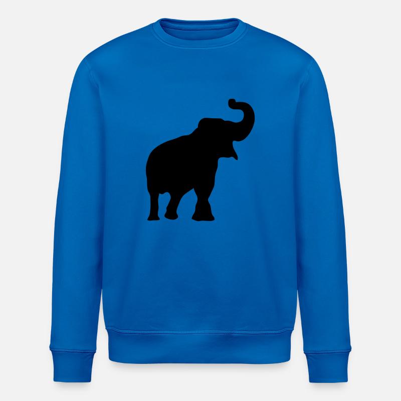 elephant silhouette shadow shadow3 - Stanley/Stella ROLLER Unisex Organic Sweatshirt - royal blue
