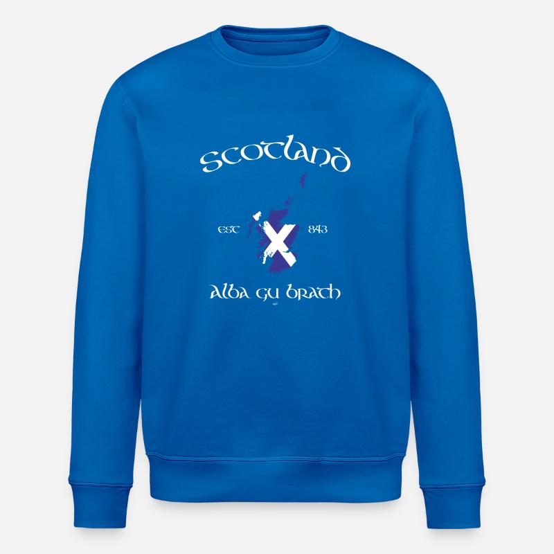Scotland Map Flag - Stanley/Stella Unisex Bio-Sweatshirt ROLLER - Königsblau