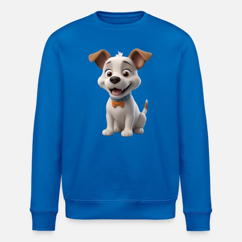 Cher chiot avec nœud papillon - Sweat bio ROLLER Stanley/Stella Unisexe - bleu roi