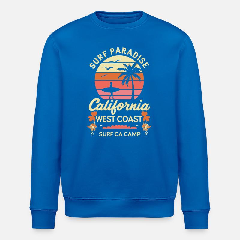 Paradis des surfeurs - Sweat bio ROLLER Stanley/Stella Unisexe - bleu roi