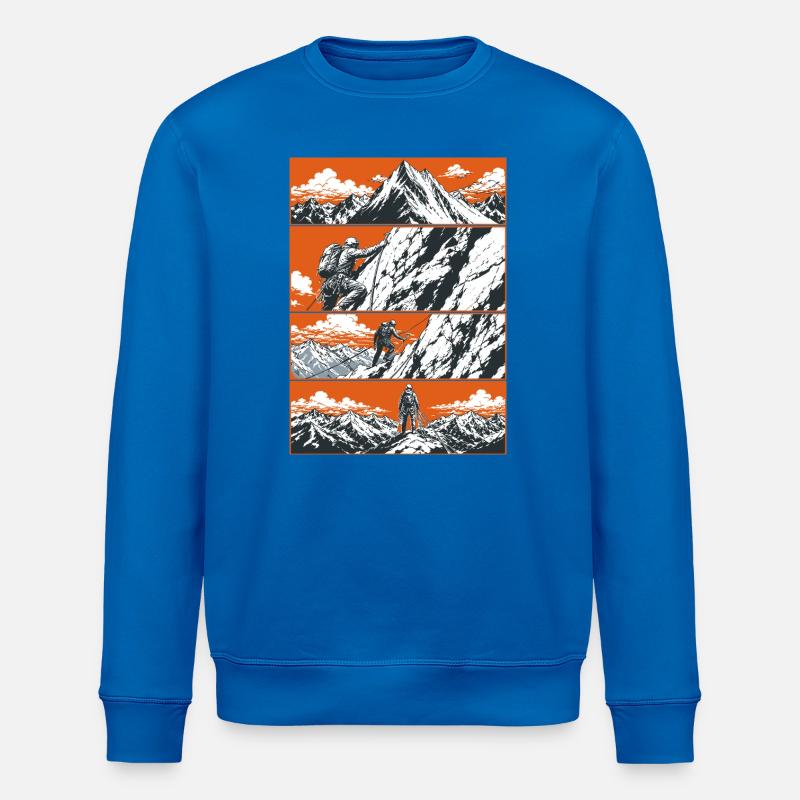 Aventure d’alpinisme et d’escalade - Sweat bio ROLLER Stanley/Stella Unisexe - bleu roi