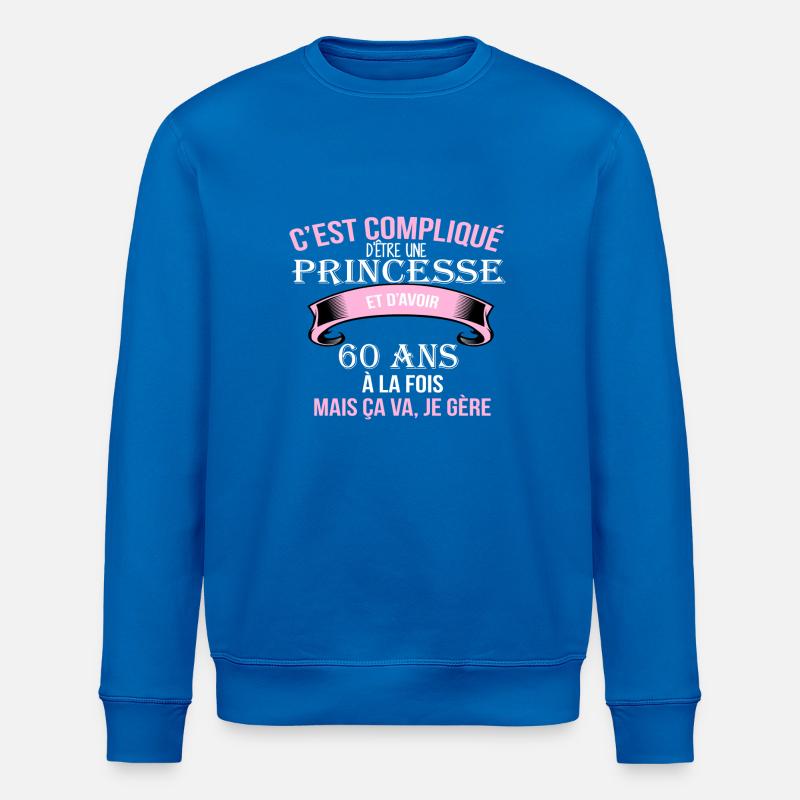 60 ans - Sweat bio ROLLER Stanley/Stella Unisexe - bleu roi