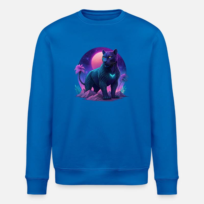 Panter noir - Sweat bio ROLLER Stanley/Stella Unisexe - bleu roi