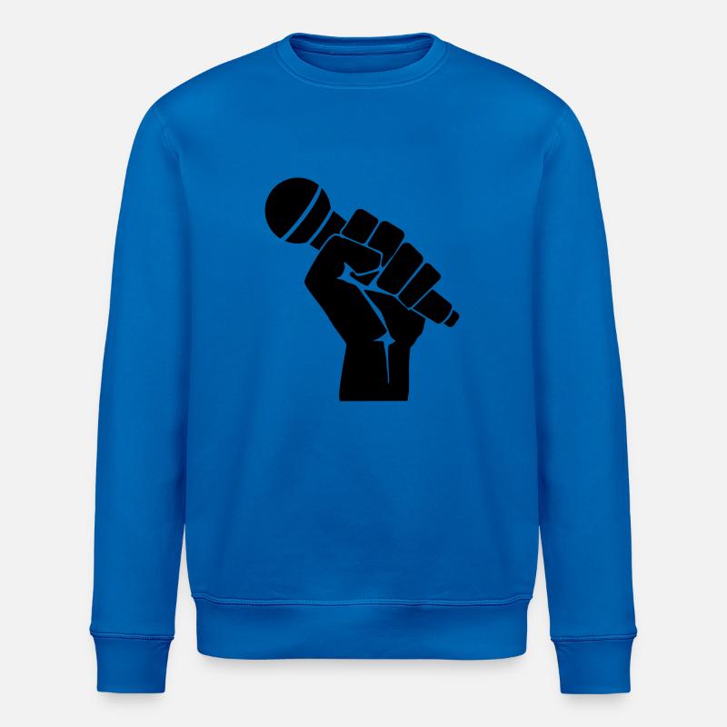 Poing avec microphone - Sweat bio ROLLER Stanley/Stella Unisexe - bleu roi