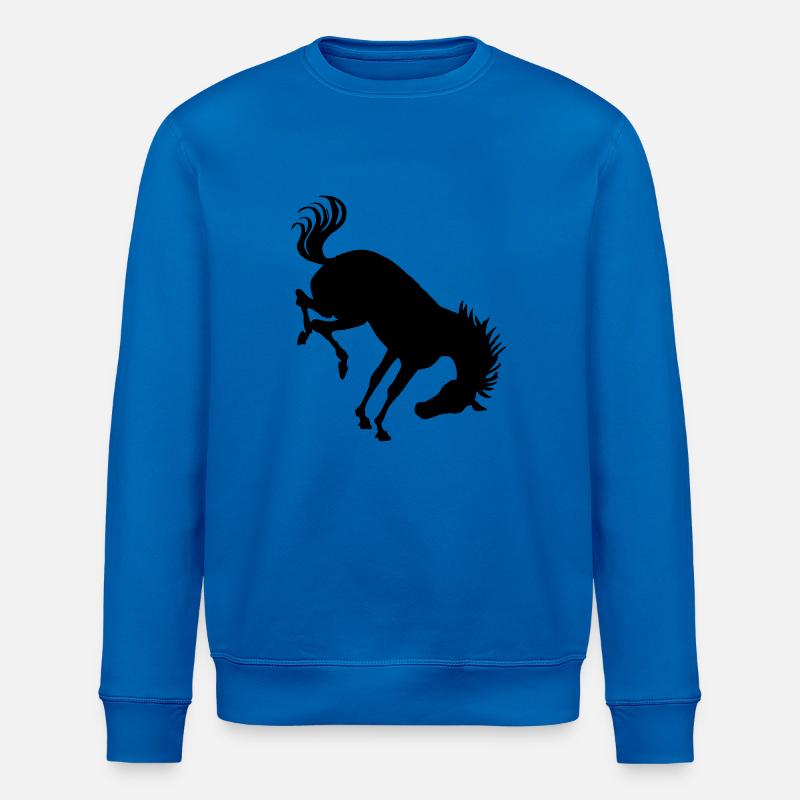 Cheval ruant - Sweat bio ROLLER Stanley/Stella Unisexe - bleu roi