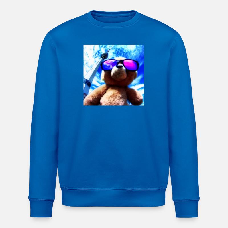Teddy in Berlin III - Stanley/Stella Unisex Bio-Sweatshirt ROLLER - Königsblau