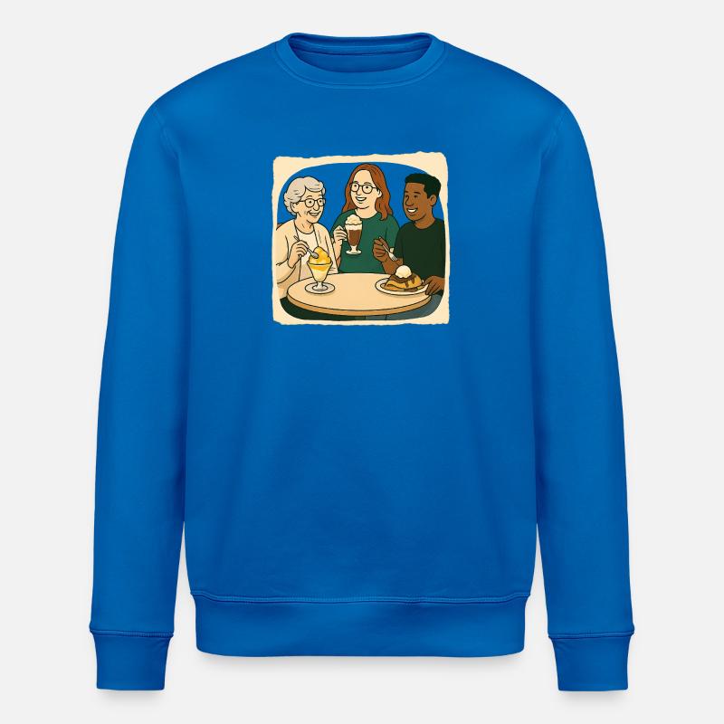 Oma Karin - im Eis Cafe - Stanley/Stella ROLLER Unisex Organic Sweatshirt - royal blue