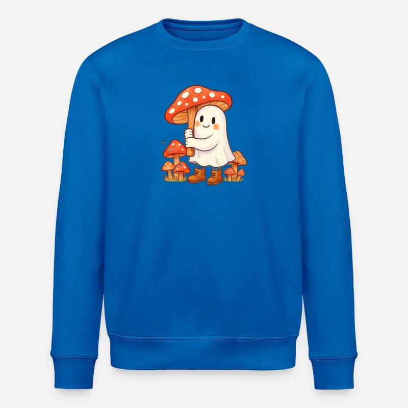 Fantôme avec un parapluie - un champignon - Sweat bio ROLLER Stanley/Stella Unisexe - bleu roi