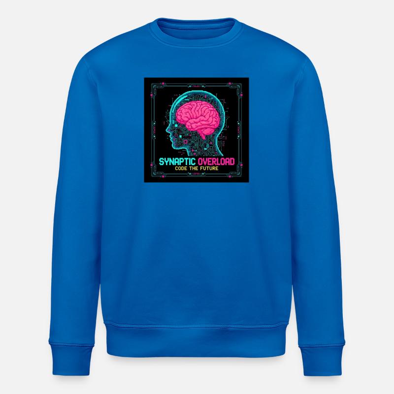 Synaptic Overload Neon Brain - Stanley/Stella ROLLER Unisex Organic Sweatshirt - royal blue