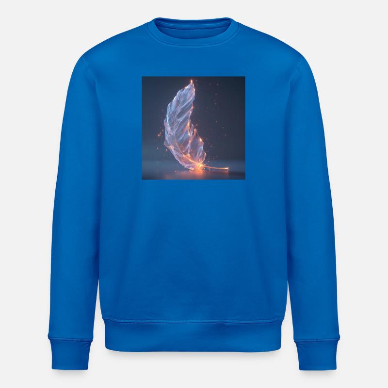 Ätherische Feder leuchtend – Symbol des Lichts - Stanley/Stella Unisex Bio-Sweatshirt ROLLER - Königsblau