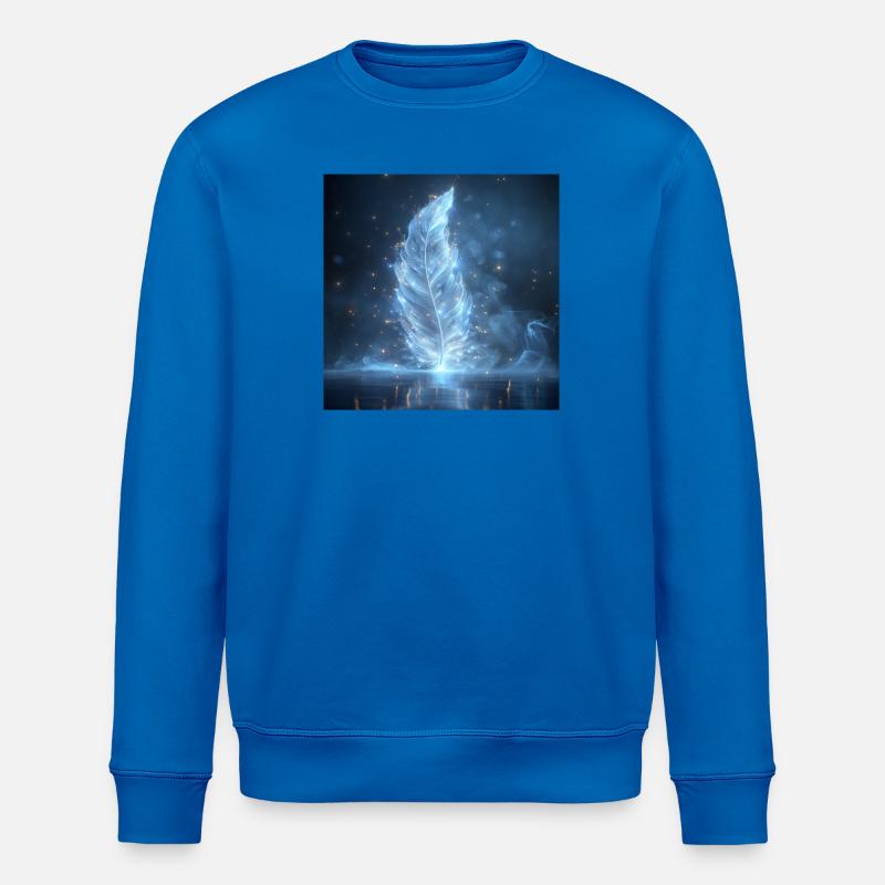 Ätherische Feder leuchtend – Symbol des Lichts - Stanley/Stella Unisex Bio-Sweatshirt ROLLER - Königsblau