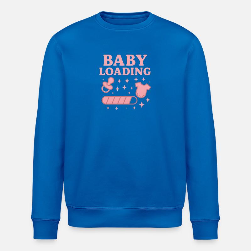 Baby Loading Grafik – Schnuller & Windel Sterne - Stanley/Stella Unisex Bio-Sweatshirt ROLLER - Königsblau