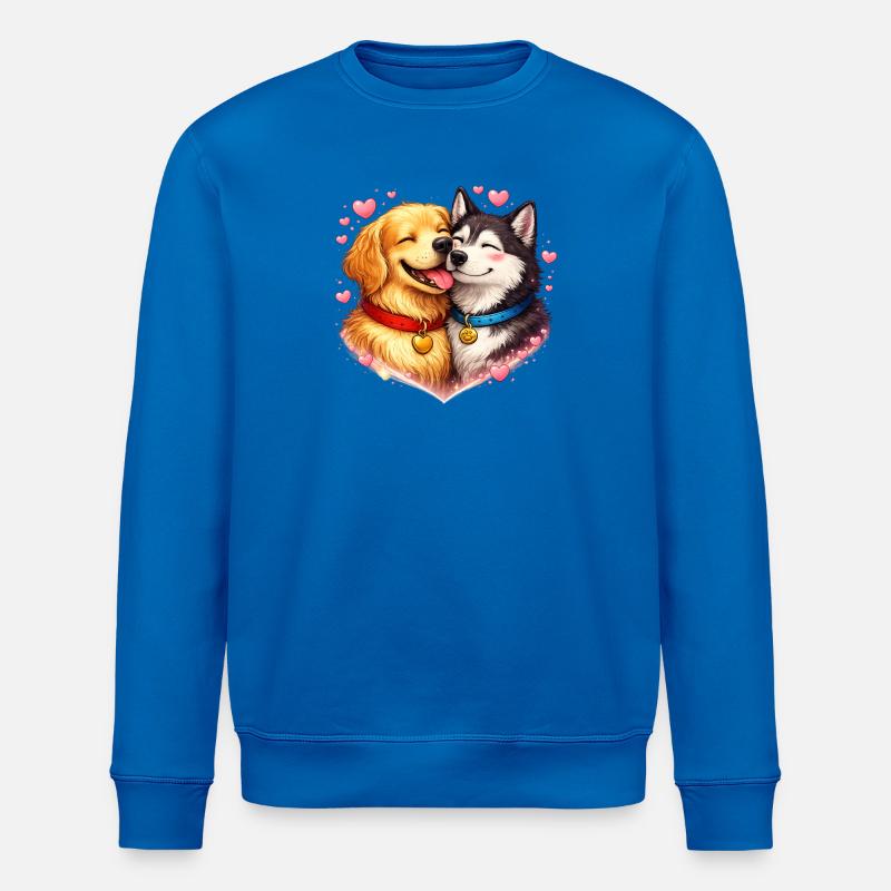 Hundeherzen Freundschaft - Stanley/Stella Unisex Bio-Sweatshirt ROLLER - Königsblau