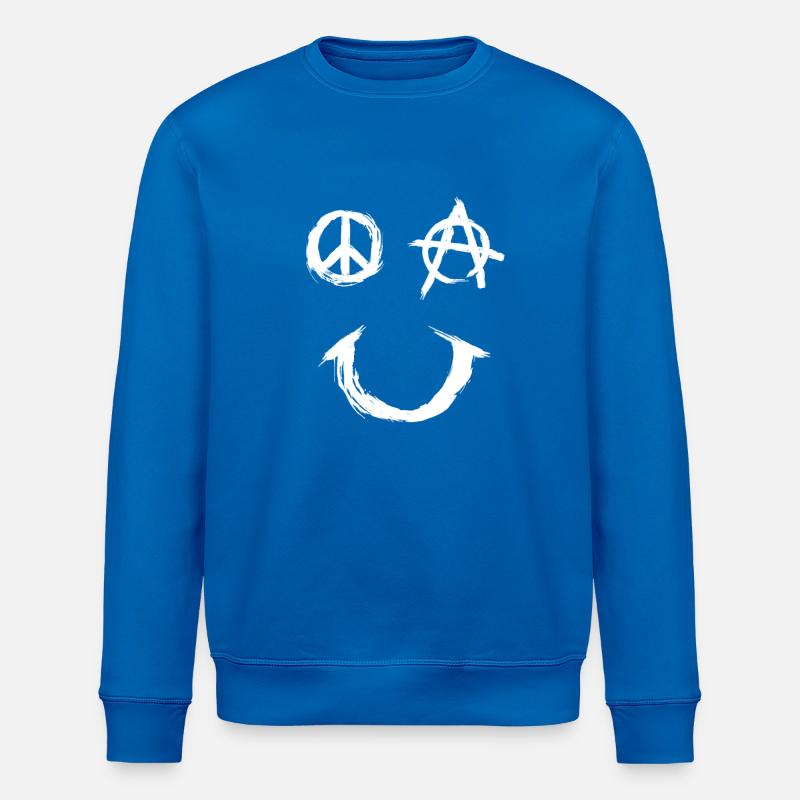 Pace Anarchy Smiley - Stanley/Stella Unisex Bio-Sweatshirt ROLLER - Königsblau