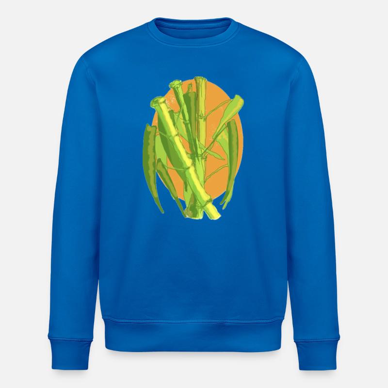 Explosion botanique de bambou - Sweat bio ROLLER Stanley/Stella Unisexe - bleu roi