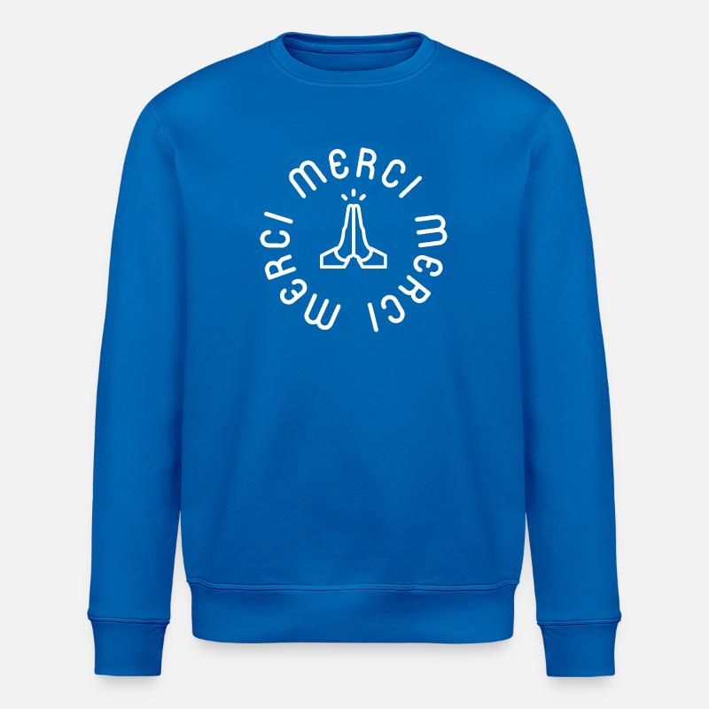 Logo - Merci - Sweat bio ROLLER Stanley/Stella Unisexe - bleu roi