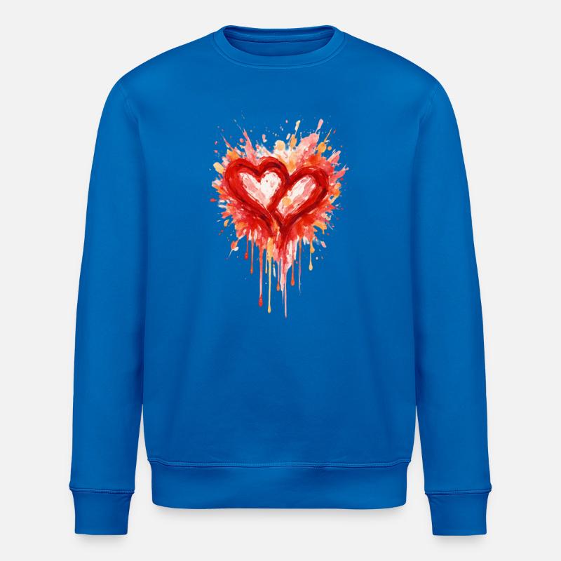 Amour - Cœur - Saint Valentin - Mariage - Sweat bio ROLLER Stanley/Stella Unisexe - bleu roi