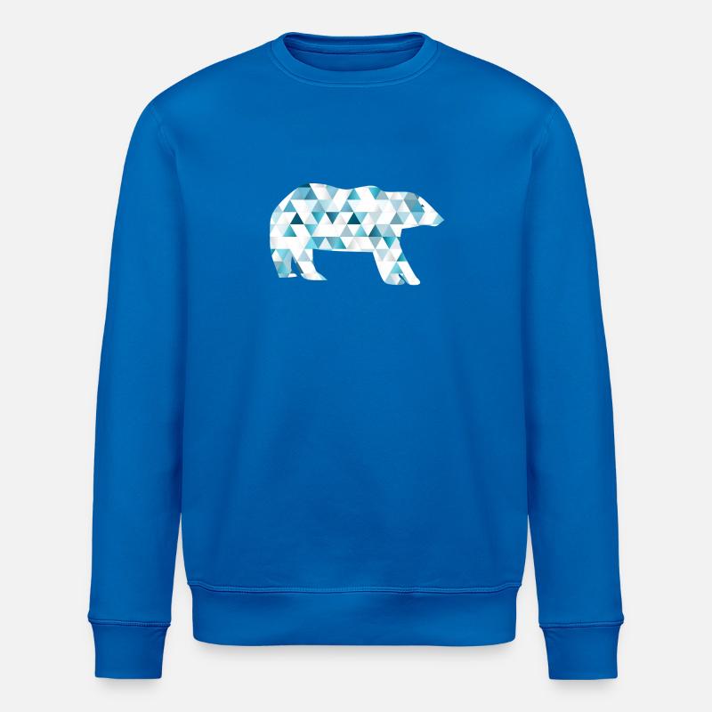 Eisbär mit Dreiecken - Stanley/Stella Unisex Bio-Sweatshirt ROLLER - Königsblau