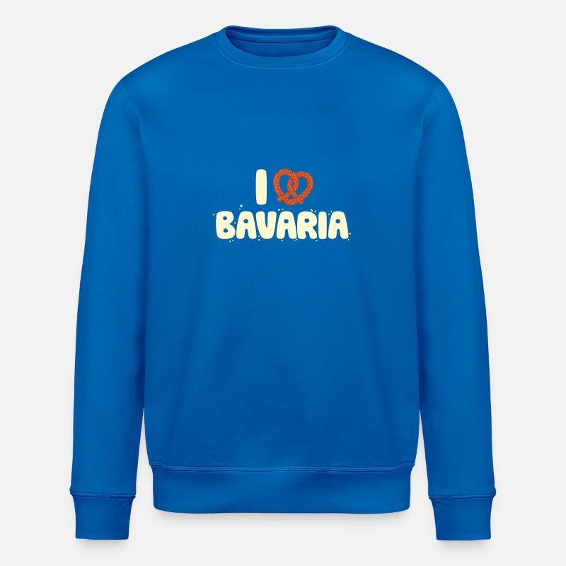 J'aime Bavière - Sweat bio ROLLER Stanley/Stella Unisexe - bleu roi
