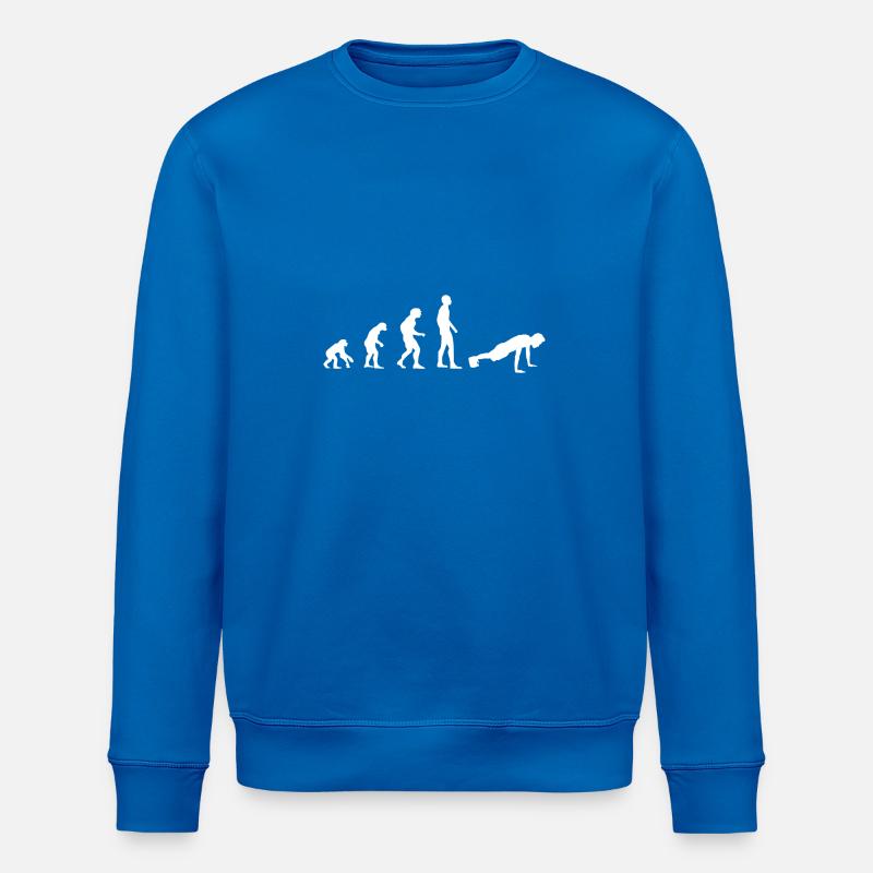 Evolution pushups - Stanley/Stella ROLLER Unisex Organic Sweatshirt - royal blue