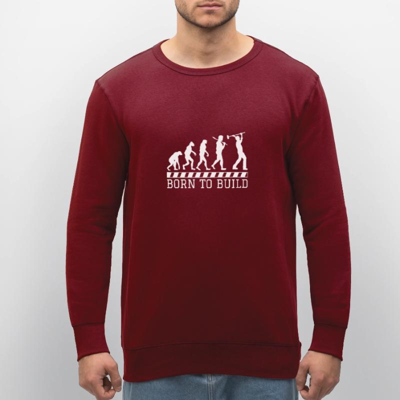 Evolution construction worker gift construction job work Stanley/Stella ROLLER Unisex Organic Sweatshirt