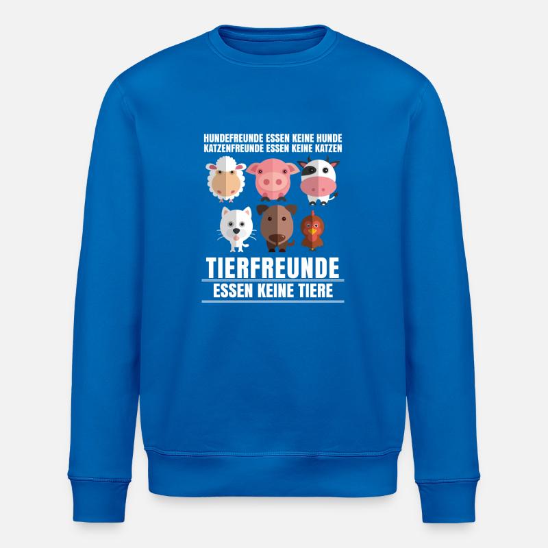 Tierfreunde essen keine - Stanley/Stella Unisex Bio-Sweatshirt ROLLER - Königsblau
