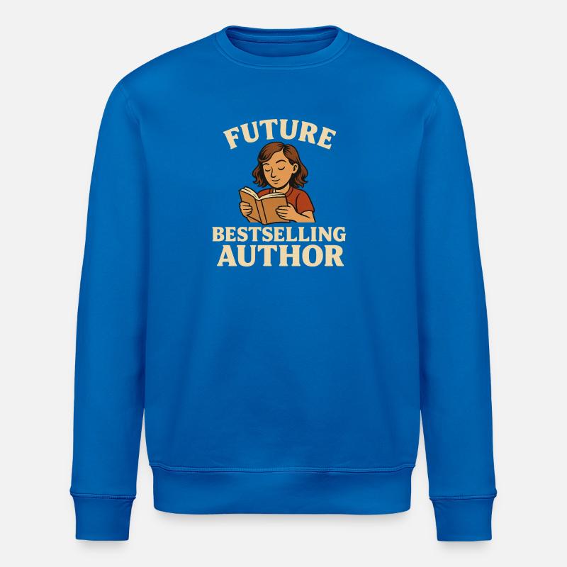 Futuristische Leseleidenschaft Illustration - Stanley/Stella Unisex Bio-Sweatshirt ROLLER - Königsblau
