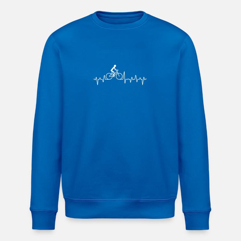 Cadeau vélo Heartbeat - Sweat bio ROLLER Stanley/Stella Unisexe - bleu roi