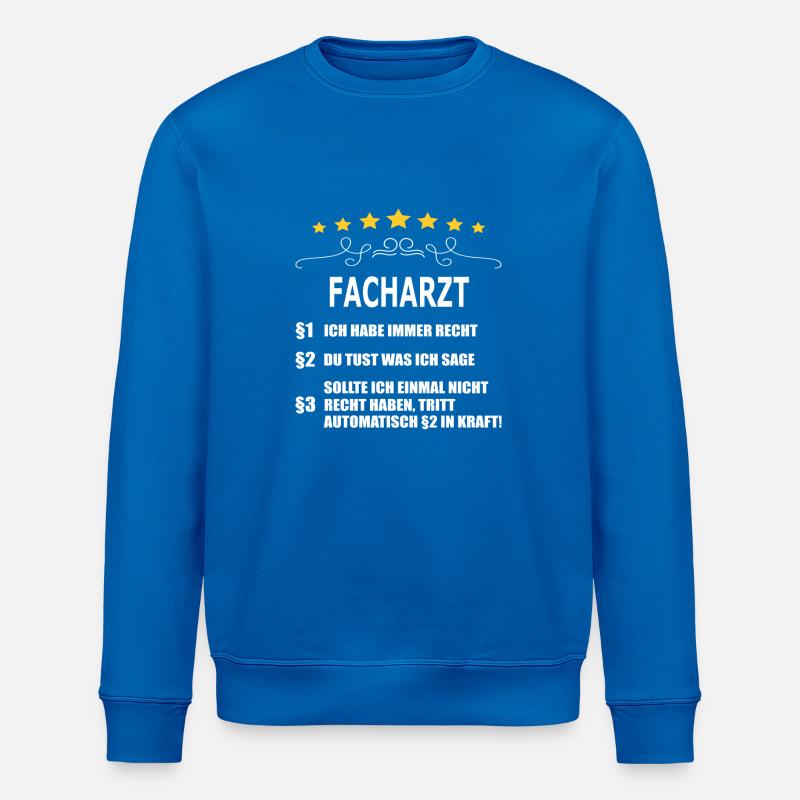 FACHARZT - Stanley/Stella Unisex Bio-Sweatshirt ROLLER - Königsblau