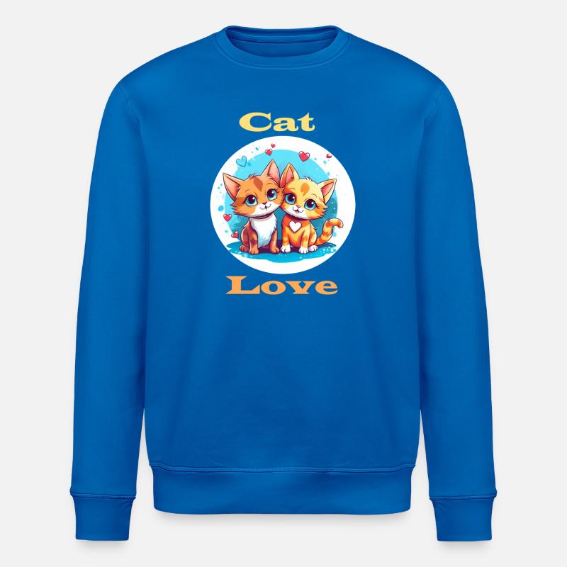 Amour de chat - Sweat bio ROLLER Stanley/Stella Unisexe - bleu roi
