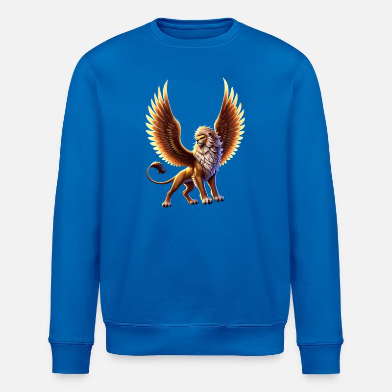 Flammenlöwe mit Flügeln - Stanley/Stella Unisex Bio-Sweatshirt ROLLER - Königsblau