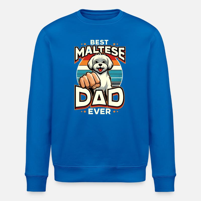 Best Maltese Dad Ever - Stanley/Stella ROLLER Unisex Organic Sweatshirt - royal blue
