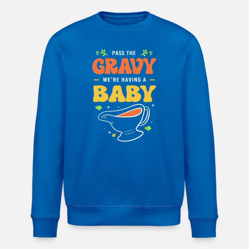 Thanksgiving Gender Reveal Werdende Mutter - Stanley/Stella Unisex Bio-Sweatshirt ROLLER - Königsblau