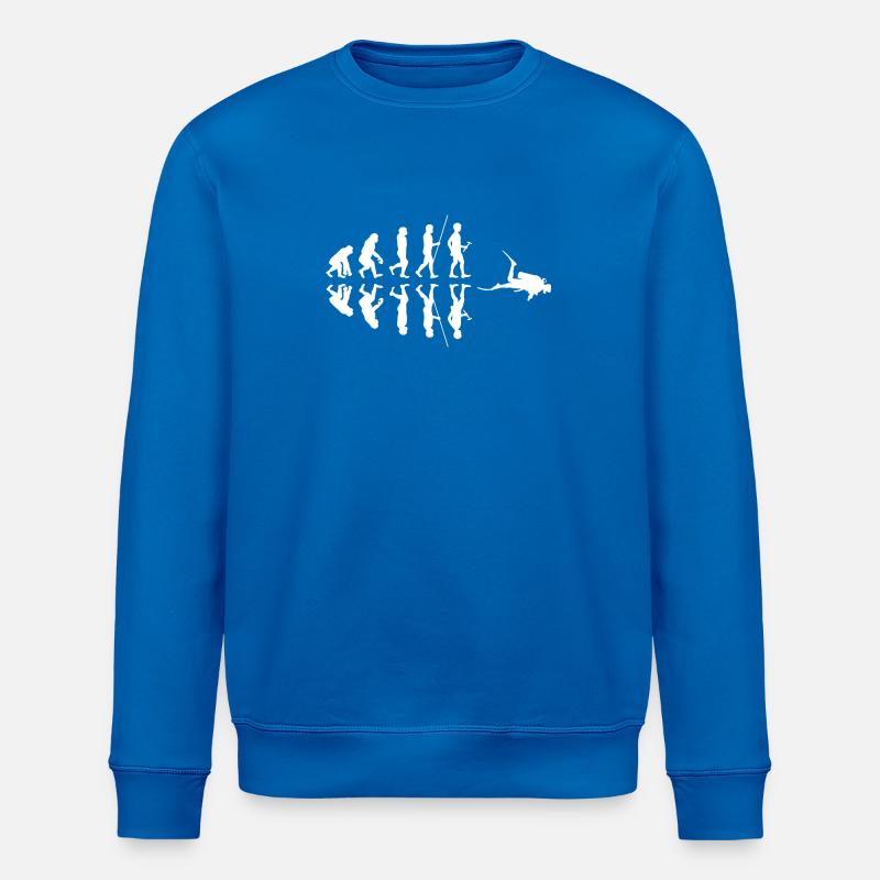 Diving - Diver - Scuba Diving - Evolution - Stanley/Stella ROLLER Unisex Organic Sweatshirt - royal blue