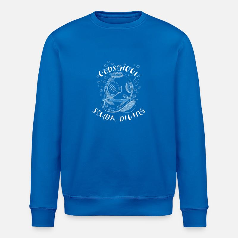 Old School Scuba Diving - - Stanley/Stella ROLLER Unisex Organic Sweatshirt - royal blue