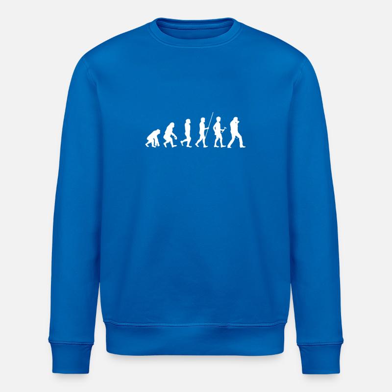 Harmonica - Harmonica Player - Evolution - Stanley/Stella ROLLER Unisex Organic Sweatshirt - royal blue