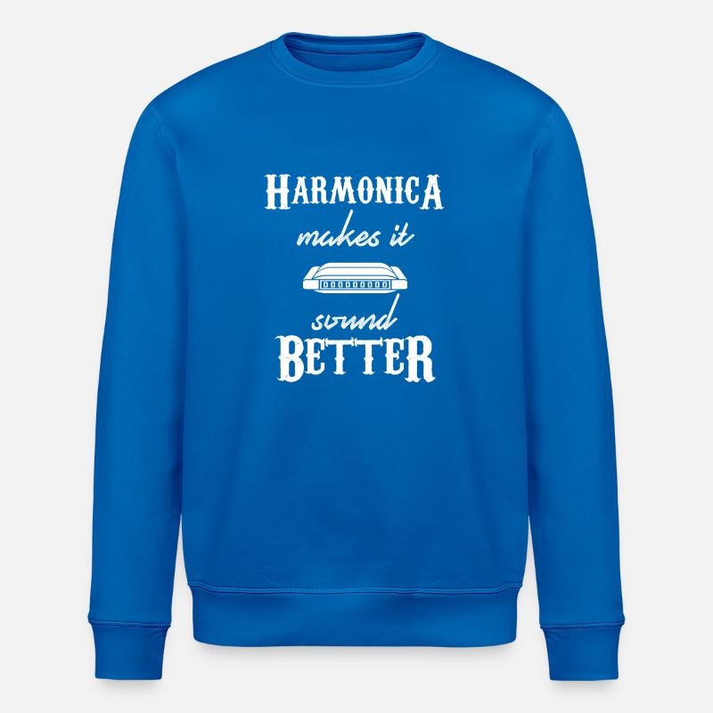 harmonica - harmonica player - harmonica - Stanley/Stella ROLLER Unisex Organic Sweatshirt - royal blue