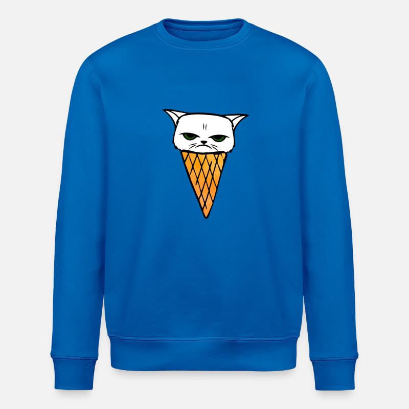 Glace au chat - Sweat bio ROLLER Stanley/Stella Unisexe - bleu roi