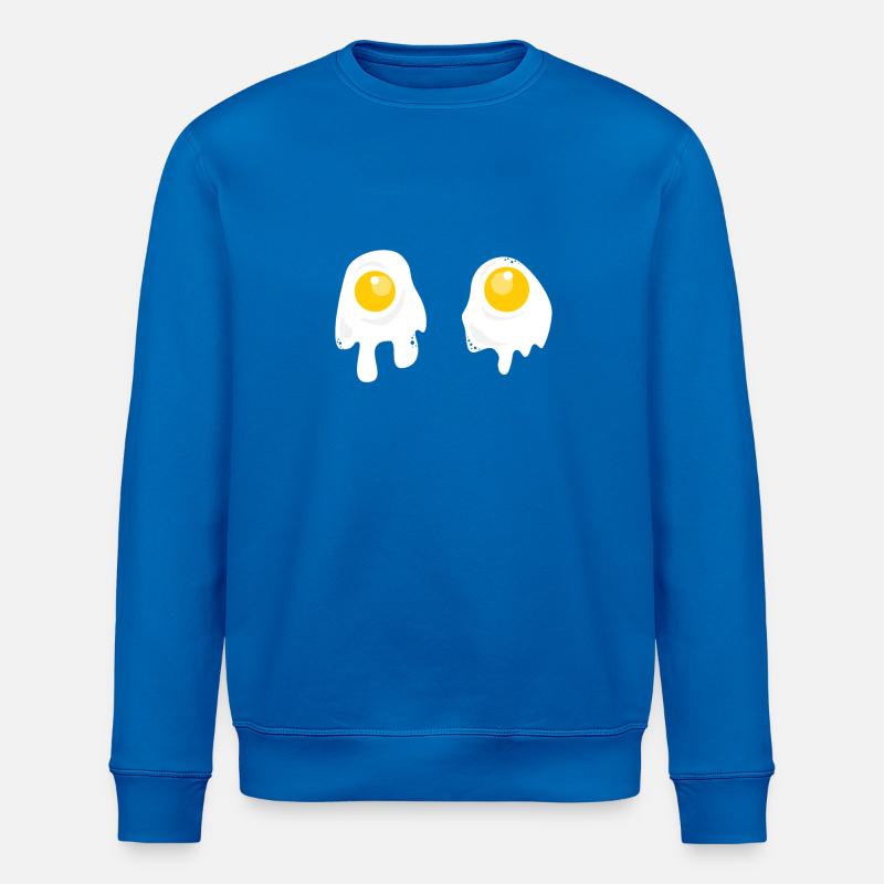 Oeufs au plat - Petit déjeuner - Sweat bio ROLLER Stanley/Stella Unisexe - bleu roi