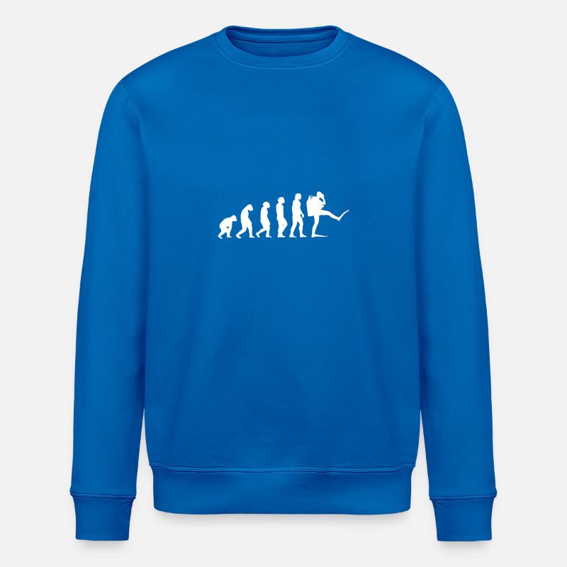 Diving Evolution - Diver Gift - Stanley/Stella ROLLER Unisex Organic Sweatshirt - royal blue